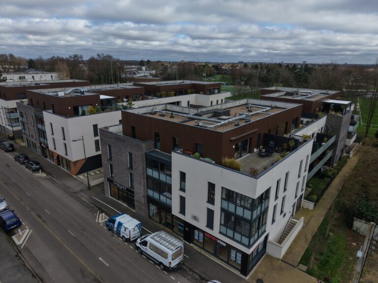 Toiture vue par drone