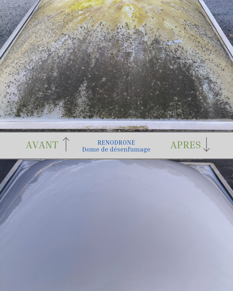Nettoyage toiture avant apres drone RenoDrone Normandie 005