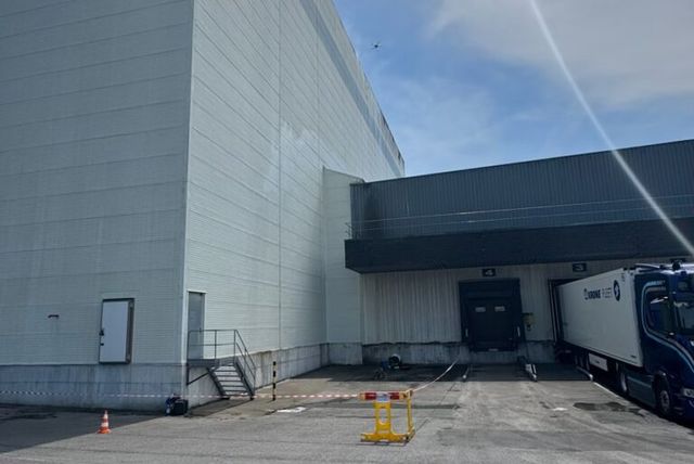 Façade nettoyée par drone