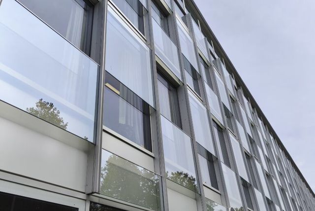 Façade traitée en hauteur par drone